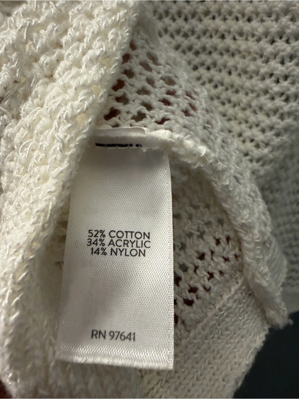 J. Jill Lightweight Open-Weave Sweater in Cream - Picture 5 of 7